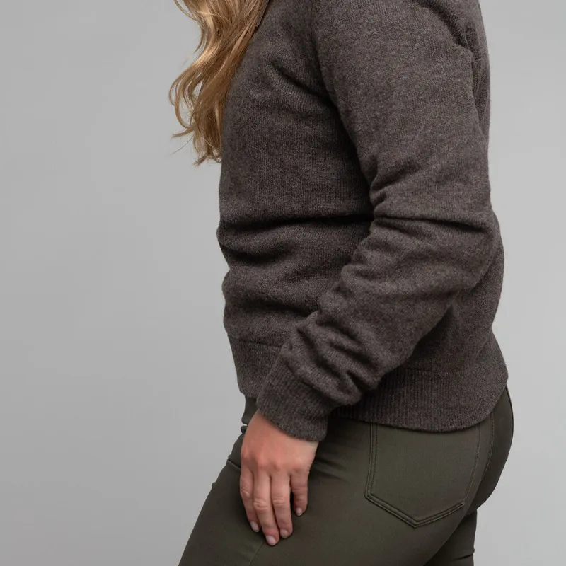 Schoffel Womens Lambswool Aerobloc 1/4 Zip Jumper Mole-4